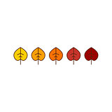Vector autumn leaves icons