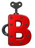 uppercase letter b with decorative pieces - 3d rendering