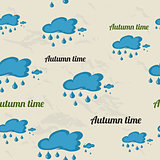 Seamless pattern with autumn elements.