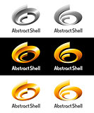 Abstract Spriral Shell Vector Logos and Icons