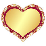Gold valentine frame 