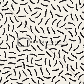 Vector Seamless Black And White Jumble Lines Pattern