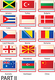 Several dictionaries with flags
