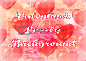Valentine Background with Hearts