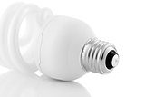 Energy saving lightbulb details isolated on white background