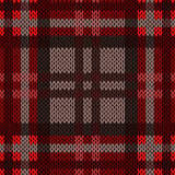 Knitting seamless pattern in dark warm colors