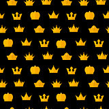 Golden Crown pattern on a black