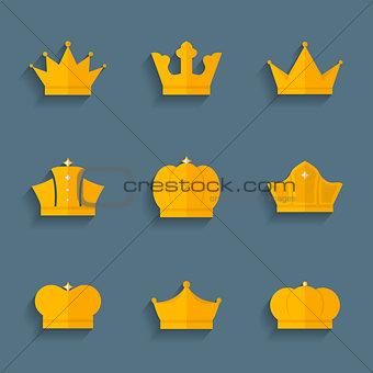 Gold crown set