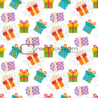 Gift pattern vector