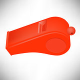 Red Plastic Whistle