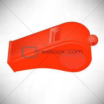 Red Plastic Whistle