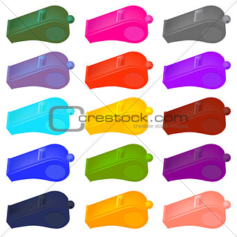 Colorful  Plastic Whistle
