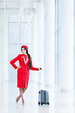 Stewardess with luggage