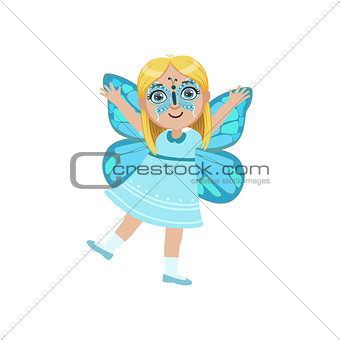 Girl Wearing Butterfly Animal Costume