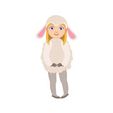 Girl Wearing Sheep Animal Costume