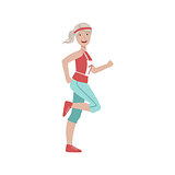 Old Woman Running A Marthon