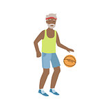 Old Man Playing Basketball