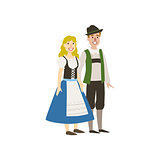 Couple In German National Clothes