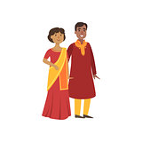 Couple In Indian National Clothes