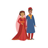 Couple In Turkish National Clothes