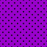 Tile vector pattern with black polka dots on violet background