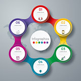 Infographic design with colored