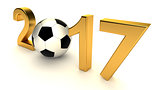 Year 2017 with soccer ball