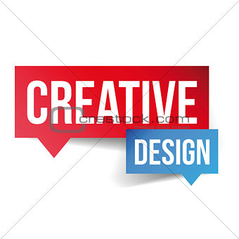 Creative Design lettering speech bubble