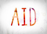 Aid Concept Watercolor Word Art