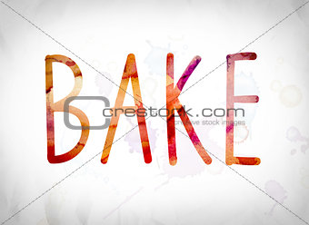 Bake Concept Watercolor Word Art
