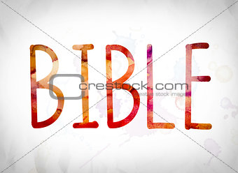 Bible Concept Watercolor Word Art