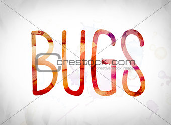 Bugs Concept Watercolor Word Art