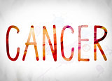 Cancer Concept Watercolor Word Art