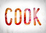 Cook Concept Watercolor Word Art