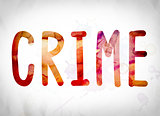 Crime Concept Watercolor Word Art