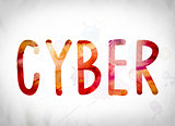 Cyber Concept Watercolor Word Art
