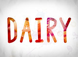 Dairy Concept Watercolor Word Art