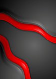Smooth red and black waves corporate background