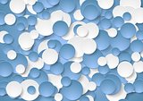 Abstract geometric blue white circles pattern