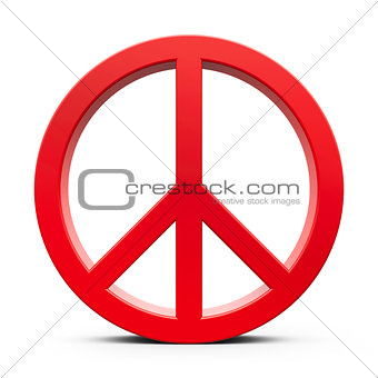 Red Peace sign