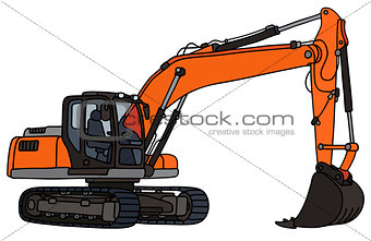 Orange big excavator