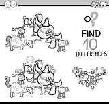 differences task coloring book
