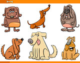 funny dog characters set