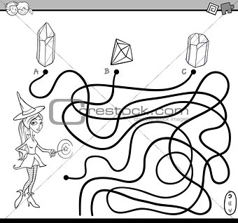 path maze task coloring page
