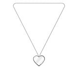 Vector illustration of silver jewelery in the form of heart