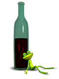 3D Illustration Drunk Frog