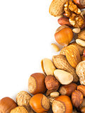 Background of mixed nuts with copy space