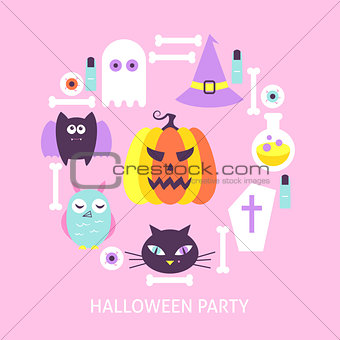 Halloween Party Trendy Poster