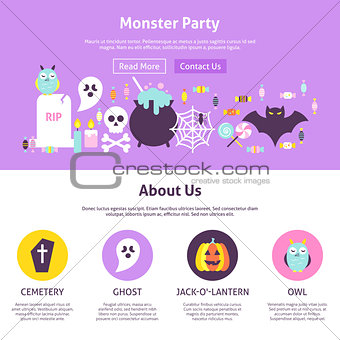 Monster Party Website Design