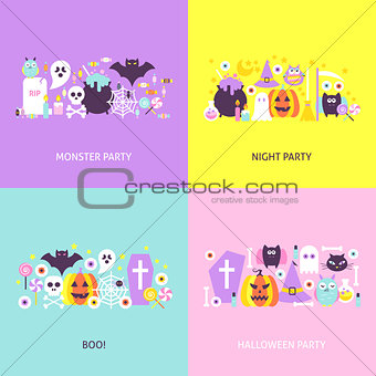 Trendy Halloween Concepts Set